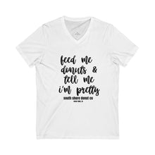 Load image into Gallery viewer, feed me donuts v-neck tshirt