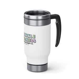 Sprinkle Kindness Stainless Steel Travel Mug with Handle, 14oz